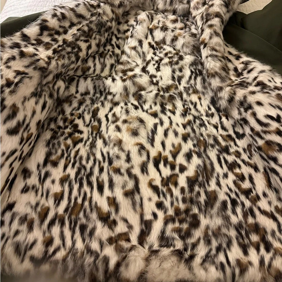 Maje Genuine Fox Fur Kaki Green Jacket Coat Size 36/Small - Picture 6 of 9